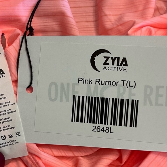 NWT Zyia Active Pink Rumor Top - Picture 3 of 4